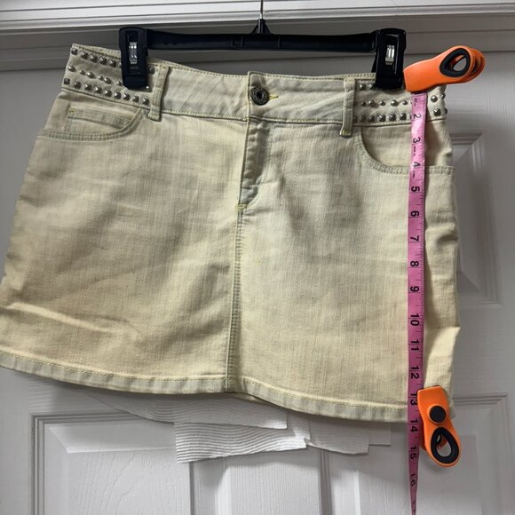 Axara Paris Denim Studded Mini Skirt size 40 (US 8) read notes - Picture 3 of 14